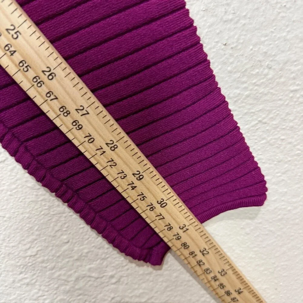 INC International Concepts Size Medium Autumn Berry Dolman Sleeve Ribbed Dress - Picture 7 of 12